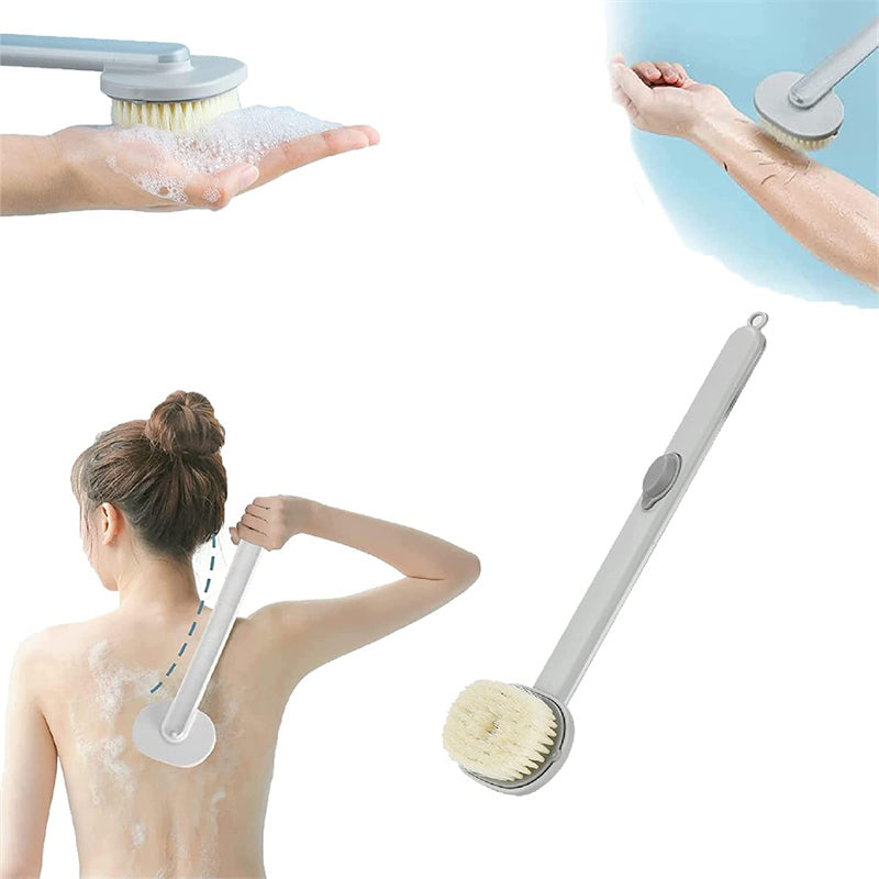 Spazzola per la doccia multifunzionale a doppio uso Spugna spazzola da bagno staccabile per il corpo con manico, massaggiatore Spazzola da bagno Gadgets per il bagno